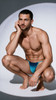 Men’s G-String – Sleek Bold Sculpting Sexy Underwear (Blue Print) by CandyMan