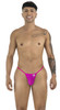 Men’s G-String – Sleek Bold Sculpting Sexy Underwear (Magenta Mesh) by CandyMan