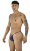 Men’s G-String – Sleek Bold Sculpting Sexy Underwear (Purple Mesh) by CandyMan