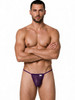 Men’s G-String – Sleek Bold Sculpting Sexy Underwear (Purple Mesh) by CandyMan