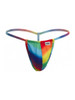 Men’s G-String – Sleek Bold Sculpting Sexy Underwear (Rainbow Print) by CandyMan