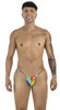 Men’s G-String – Sleek Bold Sculpting Sexy Underwear (Rainbow Print) by CandyMan