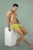 Men’s Atenea Boxer Briefs – Sleek Bold Sculpting Sexy Underwear (Green) by Clever