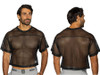 Men’s Short Sleeve Practice Jersey – Bold Breathable Athletic Mesh Top (Black) by BIKE Athletic