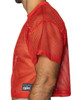 Men’s Short Sleeve Practice Jersey – Bold Breathable Athletic Mesh Top (Bright Red) by BIKE Athletic