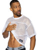 Men’s Short Sleeve Practice Jersey – Bold Breathable Athletic Mesh Top (White) by BIKE Athletic