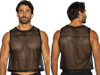 Men’s Sleeveless Practice Jersey – Bold Breathable Athletic Mesh Tank Top (Black) by BIKE Athletic