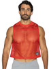 Men’s Sleeveless Practice Jersey – Bold Breathable Athletic Mesh Tank Top (Red) by BIKE Athletic