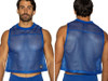 Men’s Sleeveless Practice Jersey – Bold Breathable Athletic Mesh Tank Top (Royal) by BIKE Athletic