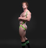 Men’s Carbon Shadow Jock Pouch – Reflective Fetish Jockstrap (Lime Green) by CellBlock 13