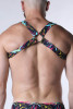 VAUX Pulse Elastic Harness – Black Multi Splatter Performance Harness by CellBlock 13