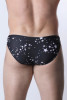 Men's Vaux Pulse Swim Brief – Low-Rise Designer Swimwear (Black Star) by CellBlock 13