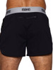 Men’s Peek-a-boo Jock Short – Athletic Performance Lounge Short (Black) by BIKE Athletic