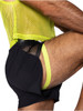 Men’s Peek-a-boo Jock Short – Athletic Performance Lounge Short (Black) by BIKE Athletic
