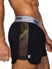 Men’s Peek-a-boo Jock Short – Athletic Performance Lounge Short (Black) by BIKE Athletic