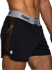Men’s Peek-a-Boo Jock Short – Athletic Performance Lounge Short (Black) by BIKE Athletic