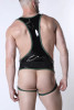 Men's Liquid Night Singlet Jock – Gloss Fetish Singlet (Army) by CellBlock 13