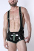 Men's Liquid Night Singlet Jock – Gloss Fetish Singlet (Army) by CellBlock 13