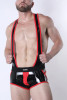 Men's Liquid Night Singlet Jock – Gloss Fetish Singlet (Red) by CellBlock 13