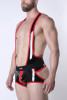 Men's Liquid Night Singlet Jock – Gloss Fetish Singlet (Red) by CellBlock 13