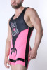 Men's Kennel Club Dark Pup Singlet Chaps – Limited Edition Fetish Wrestling Singlet (Pink) by CellBlock 13