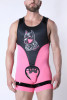 Men's Kennel Club Dark Pup Singlet Chaps – Limited Edition Fetish Wrestling Singlet (Pink) by CellBlock 13