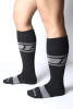Men's Kennel Club Dark Pup Knee High Socks – Athletic Fetish Socks (Grey) by CellBlock 13