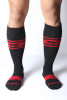 Men's Kennel Club Dark Pup Knee High Socks – Athletic Fetish Socks (Red) by CellBlock 13