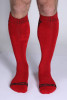 Men's Iron Grip Knee High Socks – Athletic Performance Socks (Red) by CellBlock 13