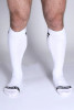 Men's Iron Grip Knee High Socks – Athletic Performance Socks (White) by CellBlock 13