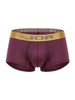 Men's Soho Trunks – Premium Trunk-Style Boxer Briefs with Gold Waistband (Wine) by JOR