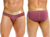 Men's Soho Briefs – Premium Brief Underwear with Gold Waistband (Wine) by JOR