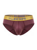 Men's Soho Briefs – Premium Brief Underwear with Gold Waistband (Wine) by JOR