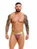 Men's Soho Bikini – Low-Rise Bikini Underwear with Gold Waistband (Wine) by JOR