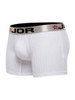 Men's Cronos Boxer Briefs – Textured Long-Leg Boxer Briefs (White) by JOR