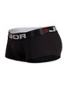 Men's Cronos Trunks – Ribbed Low-Rise Boxer Trunks (Black) by JOR