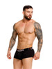 Men's Cronos Trunks – Ribbed Low-Rise Boxer Trunks (Black) by JOR