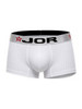 Men's Cronos Trunks – Ribbed Low-Rise Boxer Trunks (White) by JOR