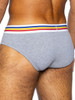 Men's Stretch Cotton Brief – Athletic Cotton Underwear (Gray) by BIKE Athletic