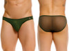 Men's Origin Bikini Brief – Sheer Back Luxury Men's Brief Underwear (Green) by JOR