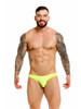Men's Origin Bikini Brief – Sheer Mesh Luxury Men's Brief Underwear (Neon Green) by JOR