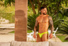 Men's Origin Bikini Brief – Sheer Mesh Luxury Men's Brief Underwear (Neon Green) by JOR