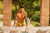 Men's Origin Bikini Brief – Sheer Mesh Luxury Men's Brief Underwear (Neon Green) by JOR