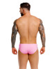 Men's Wind Swim Brief – Retro Color-Block Swim Brief (Pink) by JOR