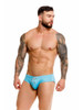 Men's Travel Swim Brief – Low-Rise Performance Swim Brief (Turquoise) by JOR