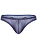 Men's Calipso Thong – Semi-Sheer Floral Mesh Men's Thong Underwear (Blue) by Clever