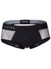 Men's Tanatos Briefs – Mesh Panel Cutout Brief Underwear (Black) by Clever