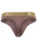 Men's Microfiber Thong – Low-Rise Microfiber Thong Underwear (Khaki) by Xtremen