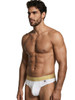 Men's Microfiber Thong – Low-Rise Microfiber Thong Underwear (White) by Xtremen