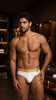 Men's Microfiber Thong – Low-Rise Microfiber Thong Underwear (White) by Xtremen